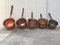 Antique Spanish Handmade and Forged Copper Cook Pans, Set of 5 6