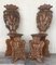 18th Century Italian Renaissance Lion Carved Walnut Hall Chairs, Set of 2 6