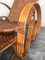 Chaise longue regolabile in legno curvato e vimini con poggiapiedi, XX secolo, Immagine 7
