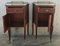 20th Century Nightstands with Glass Top and Bronze Crest, Set of 2 6