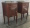 20th Century Nightstands with Glass Top and Bronze Crest, Set of 2 5