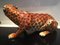 Italienische Baby Leopard Figur aus glasierter Terrakotta 2
