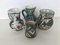 19th Century Glazed Terracotta Vases in Green & White, Set of 4, Image 6