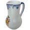 20th Century Glazed Earthenware Blue & White Painted Pitcher by Talavera 1