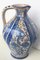 20th Century Glazed Earthenware Spanish Blue & White Painted Pitcher, Image 2