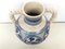 20th Century Glazed Earthenware Spanish Blue & White Painted Vases, Image 2