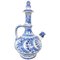 20th Century Glazed Earthenware Spanish Blue & White Painted Pitcher with Top, Image 1