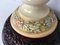 19th Century Spanish Ceramic Floral Urn with Two Handles & Carved Wood Base 8