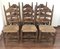 Turned and Carved Wooden Chairs with Straw Seat, 20th Century, Set of 6 2
