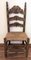 Turned and Carved Wooden Chairs with Straw Seat, 20th Century, Set of 6, Image 5