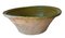 19th Century Spanish Hand Thrown and Glazed Green Stoneware Pottery Bowl 2