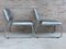 Art Deco Tubular Chrome Lounge Chairs in Silver Faux Leather, Set of 2 7