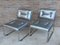 Art Deco Tubular Chrome Lounge Chairs in Silver Faux Leather, Set of 2, Image 2