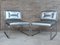 Art Deco Tubular Chrome Lounge Chairs in Silver Faux Leather, Set of 2 6