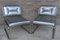 Art Deco Tubular Chrome Lounge Chairs in Silver Faux Leather, Set of 2 4