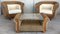 Mid-Century Rattan and Wood Lounge Chairs, Set of 2 8