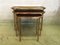 19th Century Nesting Tables in Brass and Mahogany, France, Set of 3, Image 7