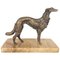 19th Century French Silver Patinated Bronze Borzoi, Image 1