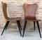 Mid-Century Stühle im Arne Jacobsen Stil mit schwarzen konischen Beinen, 2er Set 4