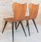 Mid-Century Arne Jacobsen Style Chairs with Black Tapered Legs, Set of 2 3