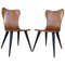 Mid-Century Arne Jacobsen Style Chairs with Black Tapered Legs, Set of 2 1