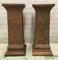 19th Columns or Pedestals in Glazed Handmade Terracotta, Set of 2 2