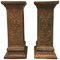 19th Columns or Pedestals in Glazed Handmade Terracotta, Set of 2 1