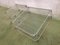 Mid-Century Square Acrylic Glass Coffee Tables with Chromed Metal 4