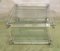 Mid-Century Square Acrylic Glass Coffee Tables with Chromed Metal 17