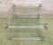 Mid-Century Square Acrylic Glass Coffee Tables with Chromed Metal 15