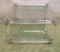Mid-Century Square Acrylic Glass Coffee Tables with Chromed Metal 14