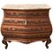 20th Spanish Dresser in Carved Wood with Marble Top and Four Drawers, Image 1