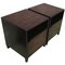 20th Century Ebonized Macassar Nightstands or Side Tables with One Door, Set of 2 1