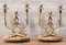 French Louis XVI Style 19th Century Three Scroll Arm Candelabras, Set of 2 2
