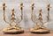French Louis XVI Style 19th Century Three Scroll Arm Candelabras, Set of 2, Image 2