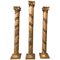 20th Century Spanish Carved Gilt Polychrome Wood Corinthian Columns, Set of 3, Image 1