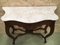 20th Century Marble Top Walnut Console Table with Drawer 3