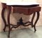 20th Century Marble Top Walnut Console Table with Drawer, Image 5
