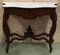 20th Century Marble Top Walnut Console Table with Drawer 2