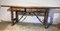 18th Century Baroque Farm Refectory Desk Table with Two Drawers & Stretchers 9