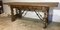 18th Century Baroque Farm Refectory Desk Table with Two Drawers & Stretchers 3