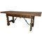 18th Century Baroque Farm Refectory Desk Table with Two Drawers & Stretchers 1