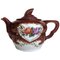 Plum Red-Ground Salt Glazed Stoneware Teapot and Cover, 1940s 1