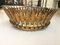 Gilt Metal Sunburst Crown Ceiling Fixture with Frosted Glass 5