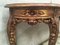 Mesa consola y espejo Pier estilo renacentista de nogal tallado y dorado. Juego de 2, Imagen 17