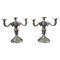 Four-Armed Art Deco Candlesticks, 1930s, Sweden, Set of 2 1