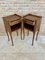 French Oak Nightstands with One Drawer and Open Shelf, 1890s, Set of 2 4