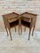 French Oak Nightstands with One Drawer and Open Shelf, 1890s, Set of 2, Image 4