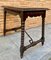 19th Century Spanish Walnut Side Table with Turned Legs and Beveled Top, Image 8