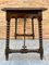 19th Century Spanish Walnut Side Table with Turned Legs and Beveled Top, Image 7
